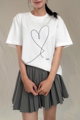 AMOUR T-SHIRT, Áo Phông YMY In Hình, Chất Liệu Cotton 100%, Phong Cách Basic