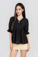 BELINDA BLOUSE- Áo Kiểu Babydoll YMY Chất Liệu Rayon, Poly Phong Cách Nữ Tính (Y06BLS12)