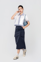 ISABELLE SHIRT- Áo Sơ Mi Kẻ Caro Cổ Đức YMY Phong Cách Trẻ Trung, năng Động