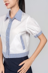 ISABELLE SHIRT- Áo Sơ Mi Kẻ Caro Cổ Đức YMY Phong Cách Trẻ Trung, năng Động