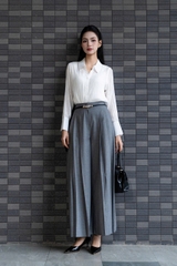 ROWENA TROUSERS - Quần Ống Rộng Rập Ly, Dáng Dài Chất Liệu Nhập Khẩu Phong Cách Thanh Lịch (Y26PT01)