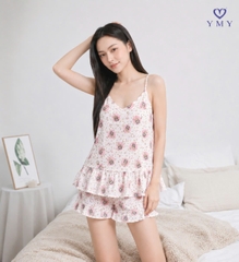 COZYY SLEEPWEAR- Set Đồ Ngủ 2 Dây YMY Phong Cách Trẻ Trung