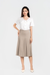 CLARA SHIRT- Áo Sơ Mi Dây Cổ YMY Chất Liệu Cotton/ Spandex Phong Cách Hiện Đại, Thanh Lịch (Y06BLS05)