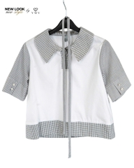 HELENA SHIRT- Áo Sơ Mi Kẻ Caro Cổ Trụ YMY Phong Cách Trẻ Trung (Y06BLS03)
