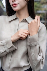 AIRY SHIRT - Áo Sơ Mi Basic Cúc Ẩn Chất Liệu Linen Nhập Khẩu Phong Cách Thanh Lịch (Y26BL02)