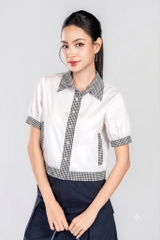 ISABELLE SHIRT- Áo Sơ Mi Kẻ Caro Cổ Đức YMY Phong Cách Trẻ Trung, năng Động (Y06BLS02)