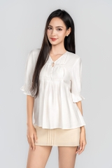 BELINDA BLOUSE- Áo Kiểu Babydoll YMY Chất Liệu Rayon, Poly Phong Cách Nữ Tính (Y06BLS12)