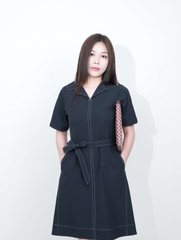 ELARIS DRESS - Váy Liền Chỉ Phối Chất Liệu Spandex Phong Cách Thanh Lịch, Nữ Tính (Y05OPS05)