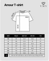 AMOUR T-SHIRT, Áo Phông YMY In Hình, Chất Liệu Cotton 100%, Phong Cách Basic