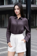 AIRY SHIRT - Áo Sơ Mi Basic Cúc Ẩn Chất Liệu Linen Nhập Khẩu Phong Cách Thanh Lịch (Y26BL02)