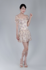 LILIAN DRESS- Váy Hoa Tay Bồng YMY Chất Liệu Vải Voan Phong Cách Nhẹ Nhàng, Nữ Tính (Y06OPS02)
