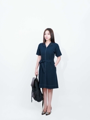 ELARIS DRESS - Váy Liền Chỉ Phối Chất Liệu Spandex Phong Cách Thanh Lịch, Nữ Tính (Y05OPS05)