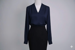 ELIZA TOP - Áo Sơ Mi Lụa Chất Liệu Nhập Khẩu Phong Cách Công Sở, Thanh Lịch (Y05BLS10)