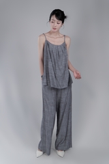 REVINA SET- Áo 2 Dây, Quần Dài Suông YMY Chất Liệu Linen Nhập Khẩu Thoáng Mát, Nữ Tính