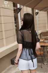 Áo Voan cao cấp + Khăn quàng cổ
