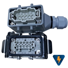 Heavy Duty Connector 10 Pin, AC 500 Volt  16A 6kv 3