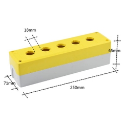 Hộp nhựa 5 lỗ hộp nút nhấn 5 lỗ box nhựa 5 lỗ GOB-5A GOB-5A-YW