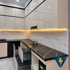 Tủ bếp nhựa đặc PVC phủ Acrylic Quận 1, HCM