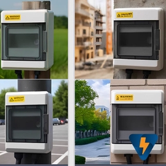 Tủ nhựa box nhựa gắn MCB CB chống nước 36 đường line