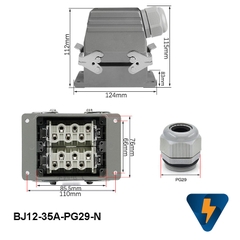Bộ giắc cắm công nghiệp 35A
