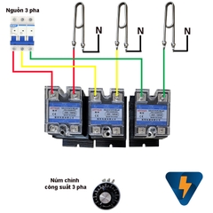 Bộ điều chỉnh điện trở 1 3 pha dimmer công suất cao