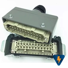 Giắc cắm (jack cắm) phích cắm 16 chân 16A HDC-HE-016-F HDC-HE-016-M hướng lên
