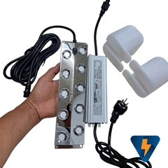 Bộ phun sương tạo độ ẩm siêu âm 10 mắt + nguồn + phao + dây dài 5 mét