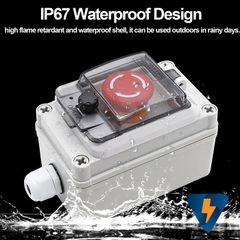 Hộp công tắc nút nhấn báo cháy ngắt điện chống nước