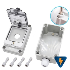 Hộp công tắc nút nhấn báo cháy ngắt điện chống nước