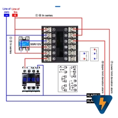 Đồng hồ điều khiển nhiệt độ PID BERM CH102 ra Relay SSR 48X48mm sử dụng cảm biến K PT100