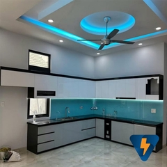 Trọn gói bộ bếp nhựa đặc ruột PVC cánh đặc phủ Acrylic ECO-HP001