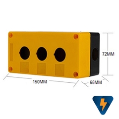 Hộp nhựa 1 2 3 4 5 6 lỗ màu vàng đen