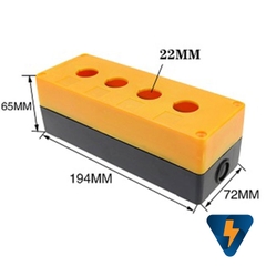 Hộp nhựa 1 2 3 4 5 6 lỗ màu vàng đen