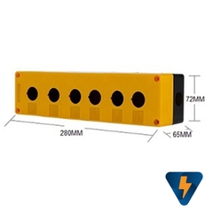 Hộp nhựa 1 2 3 4 5 6 lỗ màu vàng đen