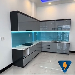 Trọn gói bộ bếp nhựa đặc ruột PVC cánh đặc phủ Acrylic ECO-HP001