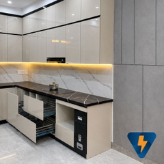 Tủ bếp nhựa đặc PVC phủ Acrylic Quận 1, HCM