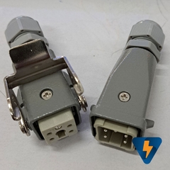 Giắc cắm (jack cắm) 5 chân 10A vuông 2 đầu nối di động