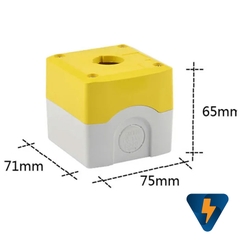 Hộp 1 lỗ phi 22 phi 25 phi 30 màu vàng màu xám chống nước IP65