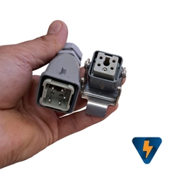 Đầu nối 5 chân, đầu nối 5 pin 4P + 1Pe kiểu thẳng đứng