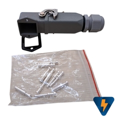 Giắc cắm 6 chân kiểu nằm ngang HDC-HQ-005-F HDC-HQ-005-M 16A 230V/400V 4kV