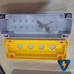 GQELE Hộp nhựa 4 lỗ, hộp nút nhấn 4 lỗ, box nhựa 4 lỗ GOB-4A GOB-4A-YW