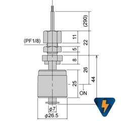 Phao báo mức nước nhựa phao đo mức nước bằng nhựa điện từ 45mm - Japan