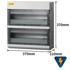 Tủ nhựa box nhựa gắn MCB CB chống nước 36 đường line