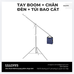 Tay boom + Chân Đèn + Túi Bao Cát