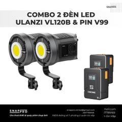 COMBO 2 ĐÈN LED ULANZI VL120B + PIN V99