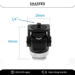 Ngàm Flash Gắn Monitor Máy Ảnh | Hot Shoe Mở Rộng 1/4 inch | Gắn Đèn, Mic, Màn Hình | SNAPRO