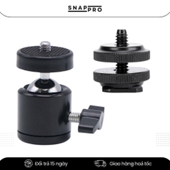 Ngàm Flash Gắn Monitor Máy Ảnh | Hot Shoe Mở Rộng 1/4 inch | Gắn Đèn, Mic, Màn Hình | SNAPRO