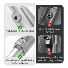 Chân Đèn Studio Inox 2.8m – Chân Đèn Flash / Softbox Tải Trọng 10kg, Chân Đèn Livestream