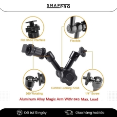 Magic Arm 7 inch 11 inch - Tay Đỡ Camera Gắn Monitor Đèn LED Micro Xoay 360 Đa Năng Chắc Chắn, Đa Dụng