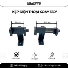 Kẹp Điện Thoại Xoay 360° [Loại 1] – Ngàm Gắn Tripod, Gimbal, Giá Đỡ Livestream, Quay Phim Chụp Ảnh